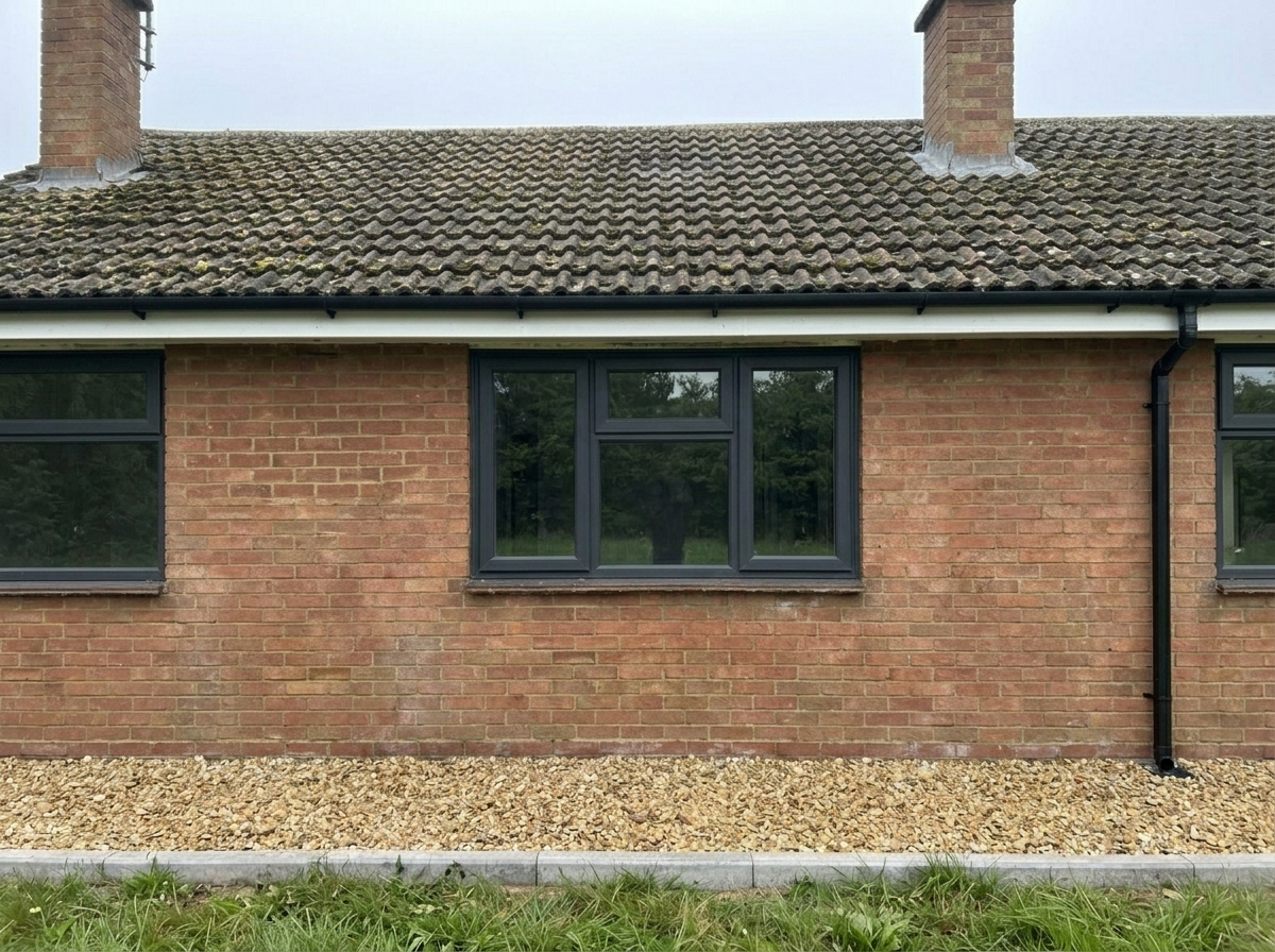 Finished window replacement, full elevation